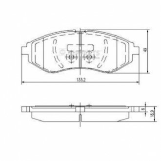 J3600911 NIPPARTS Гальмівні колодки