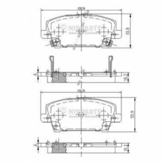 J3604065 NIPPARTS Гальмівні колодки