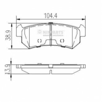 J3610903 NIPPARTS Гальмівні колодки