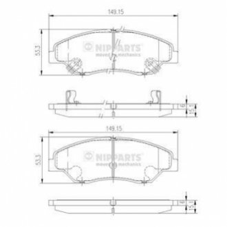 J3600309 NIPPARTS Гальмівні колодки