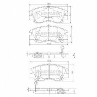 J3605027 NIPPARTS Гальмівні колодки
