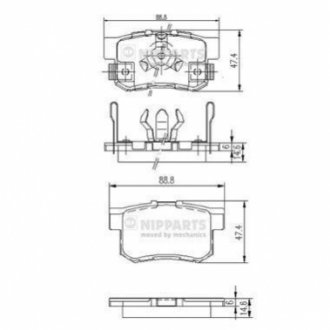 J3614017 NIPPARTS Гальмівні колодки