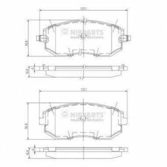 J3607015 NIPPARTS Гальмівні колодки