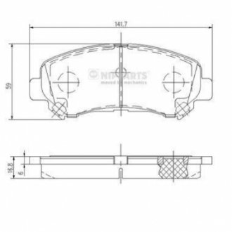 J3601096 NIPPARTS Гальмівні колодки