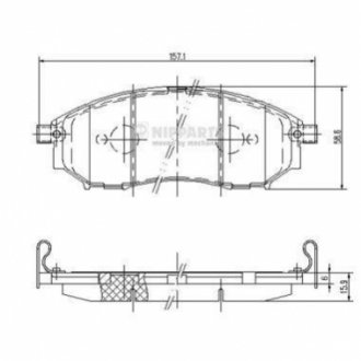 J3601094 NIPPARTS Гальмівні колодки