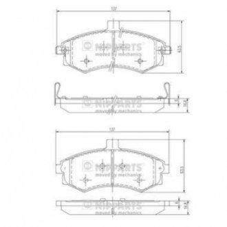 J3600535 NIPPARTS Гальмівні колодки