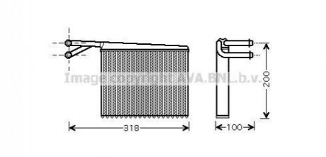 MSA 6372 AVA COOLING Теплообмінник, Система опалення салону