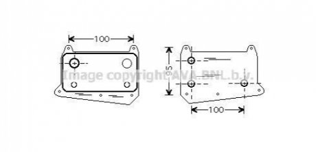 MS3376 AVA COOLING Радиатор масляный (MS3376) AVA