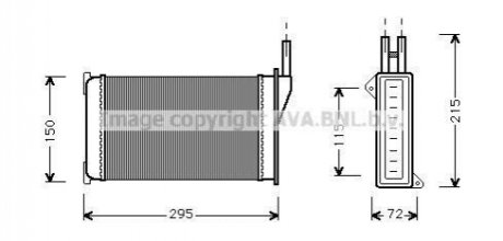 FD 6098 AVA COOLING Теплообмінник, Система опалення салону