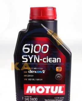 814211 MOTUL Масло MOTUL 6100 Syn-clean SAE 5W30 1 L