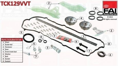 TCK129VVT FAI Комплект цепи ГРМ