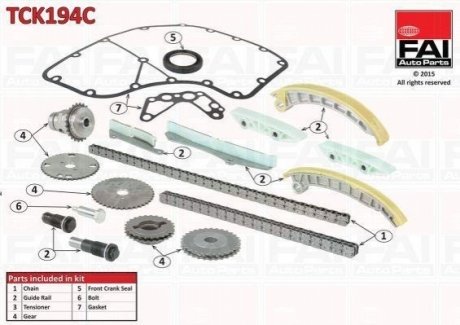 TCK194C FAI Комплект цепи ГРМ