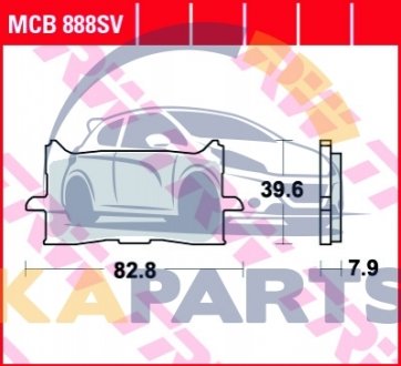 MCB888SV TRW Гальмівні колодки