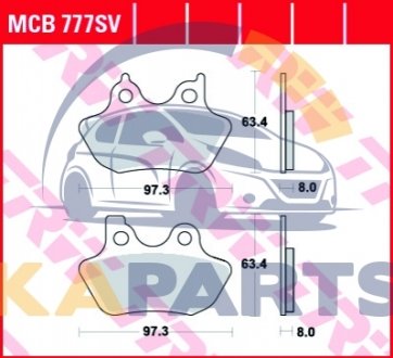 MCB777SV TRW Гальмівні колодки