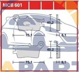 MCB601 TRW Гальмівні колодки