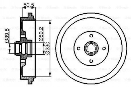 0986477042 BOSCH Гальмівний барабан