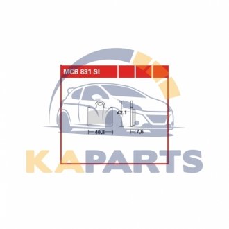 Тормозные колодки MCB831SI