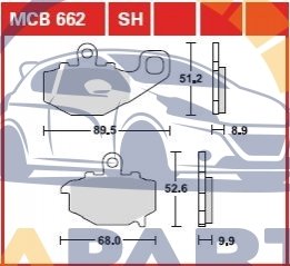 MCB662 TRW Гальмівні колодки