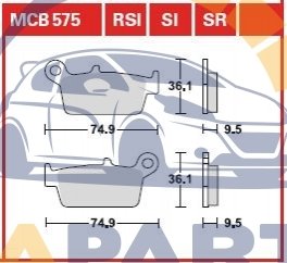 MCB575 TRW Тормозные колодки