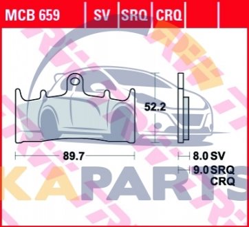 MCB659SV TRW Тормозные колодки