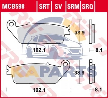 Гальмівна колодка (диск) MCB598SV