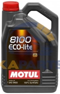 841151 MOTUL Масло MOTUL 8100 Eco-lite SAE 0W20 5 L