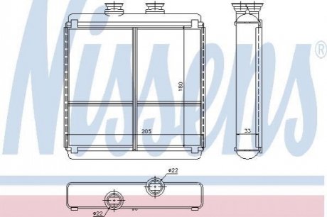 72042 NISSENS Радиатор опалення