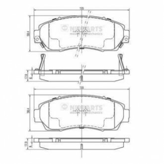 N3604073 NIPPARTS Гальмівні колодки