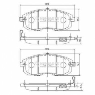 N3601099 NIPPARTS Гальмівні колодки