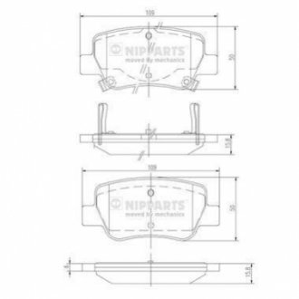N3612042 NIPPARTS Гальмівні колодки