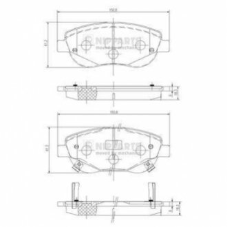 N3602135 NIPPARTS Гальмівні колодки