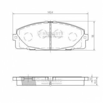 N3602144 NIPPARTS Гальмівні колодки