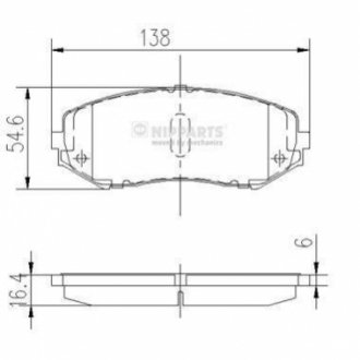 J3608029 NIPPARTS Гальмівні колодки