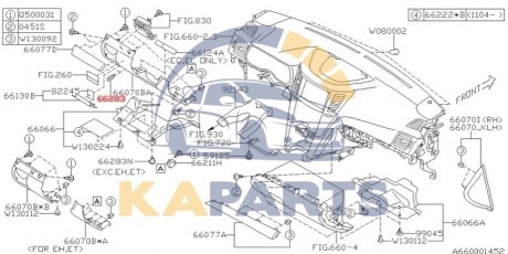 66173AJ000 SUBARU Клипса крепежная