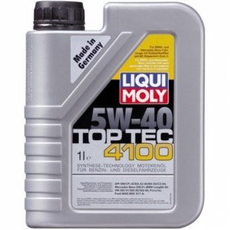 7500 LIQUI MOLY МАСЛО МОТОРНА TOP TEC 4100 5W-40 1Л