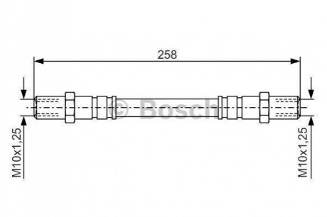 1987476192 BOSCH Гальмівний шланг