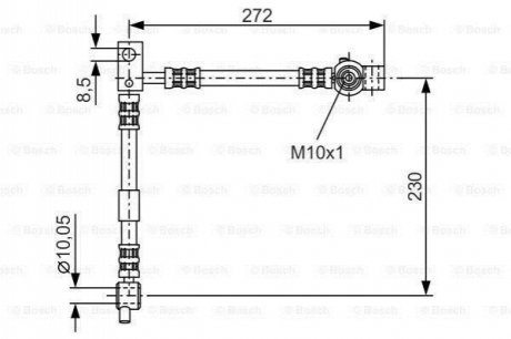 1987476361 BOSCH Тормозний шланг