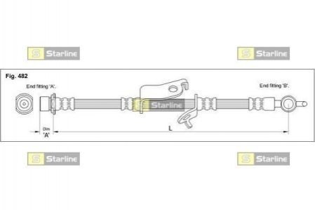 HA ST.1216 STARLINE Гальмівний шланг