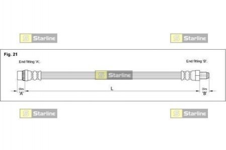 HA DA.1276 STARLINE Гальмівний шланг