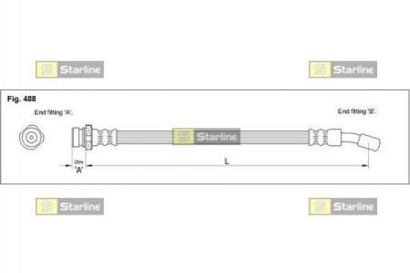 HA ST.1224 STARLINE Гальмівний шланг