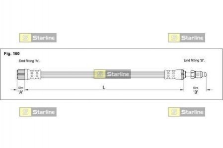 HA CE.1216 STARLINE Гальмівний шланг
