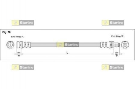 HA AC.1290 STARLINE Гальмівний шланг