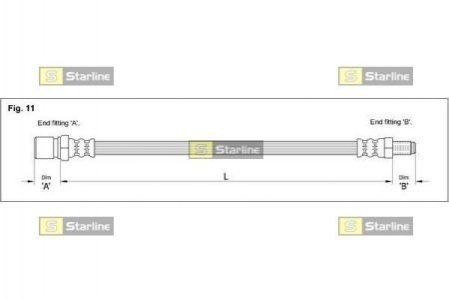 HA AA.1224.1 STARLINE Гальмівний шланг