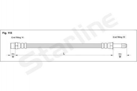 HA EE.1235 STARLINE Гальмівний шланг