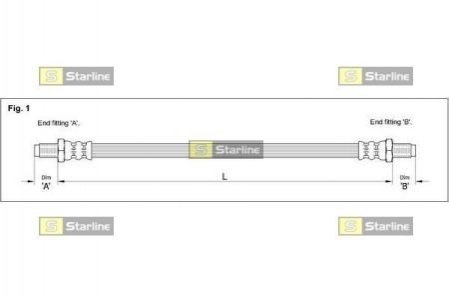 HA AC.1229 STARLINE Гальмівний шланг