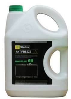 S ANTIFREEZE GREEN 4 STARLINE Антифриз / G11 / готовий до використання / -40°С / зелений / 4л.