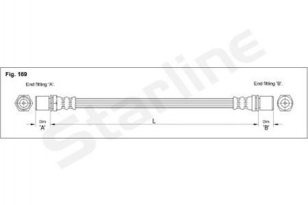 HA EB.1222 STARLINE Гальмівний шланг