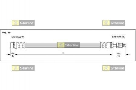HA CE.1233 STARLINE Гальмівний шланг