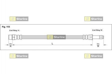 HA EE.1223 STARLINE Гальмівний шланг