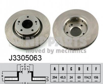 J3305063 NIPPARTS Диск гальмівний